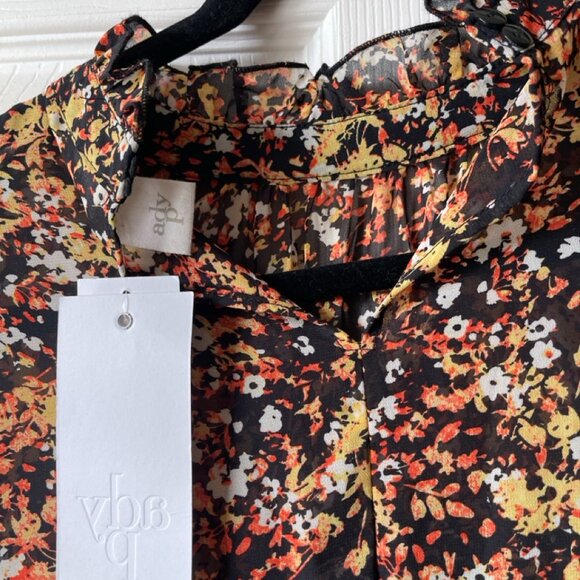 ADYSON PARKER Abstract Foral Ruffle Blouse Size Small NWT!!! - Picture 5 of 12